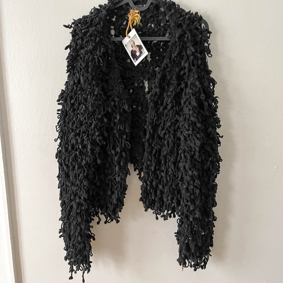 Zara Jackets & Blazers - Textured Knit Slight Crop Jacket